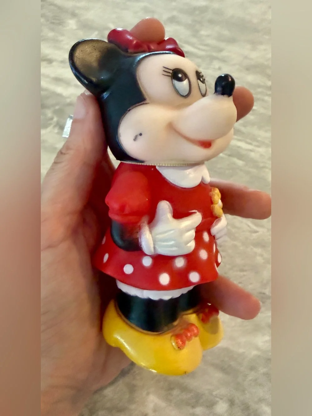 Walt Disney Company Tootsietoy Minnie & Mickey 1986 Vintage Dolls Rubber 5”